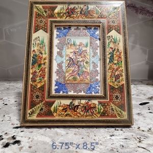 Vintage Persian Bone Painting